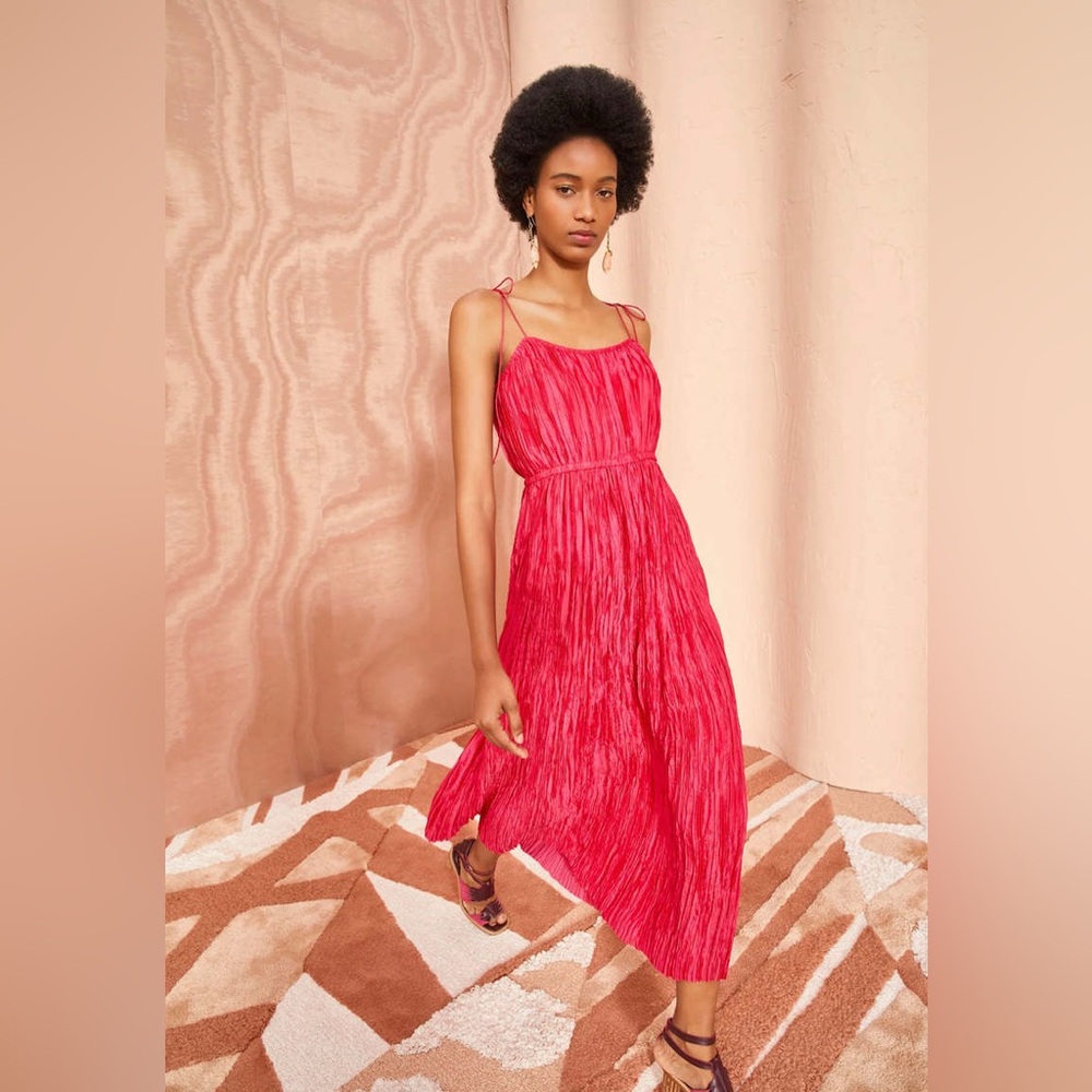 Ulla Johnson Orla Orchid Pink Midi Dress 12 NWT‎